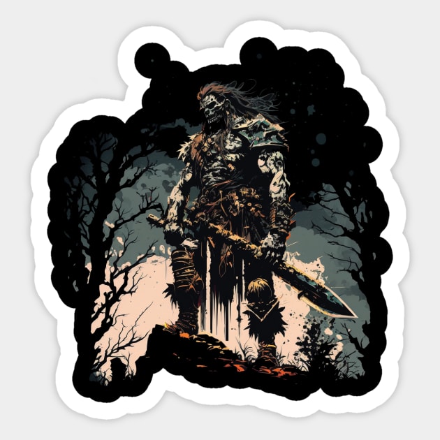 Barbarian Sticker by rocknerd